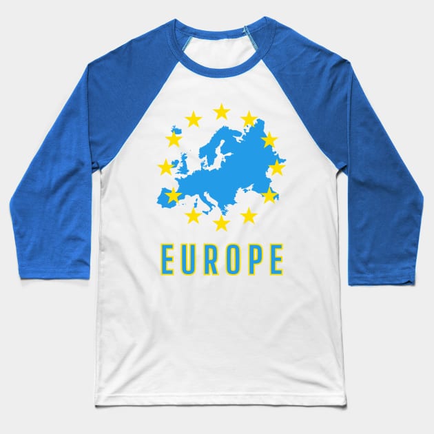 Europe Baseball T-Shirt by sirazgar